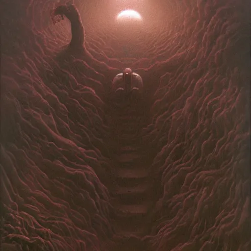Prompt: cosmic horror, by Zdzisław Beksiński, 4k,