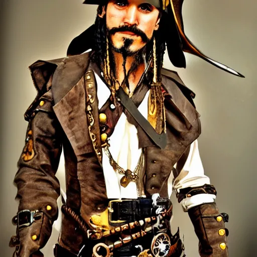 Prompt: steampunk pirate