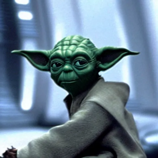 Image similar to a still of darth yoda in the film star wars the empire strikes back