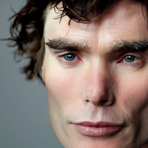 Image similar to portrait of a stunningly beautiful cillian murphy, id magazine photoshoot, depth of field, zeiss lens, detailed, symmetrical, centered, fashion photoshoot, by annie leibovitz and steve mccurry, david lazar, jimmy nelsson, breathtaking, 8 k resolution, extremely detailed, beautiful, establishing shot, artistic, hyperrealistic, beautiful face, octane render