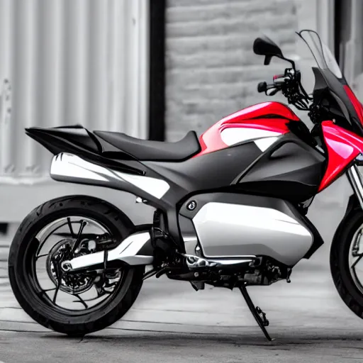 Prompt: high concept Honda motorbike for Uber delivery