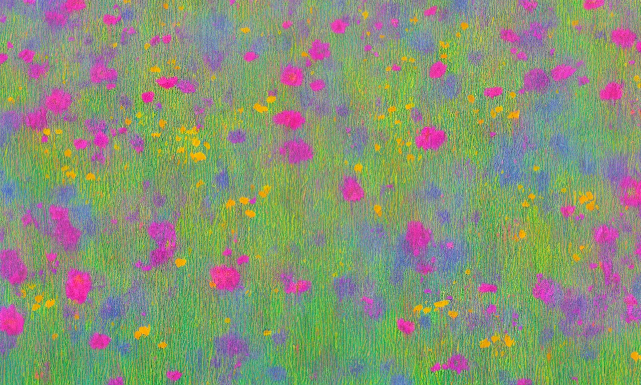Image similar to twiddle a plopple, meadow flowers, pastel colors, nordic, digital art, 3 d illustration