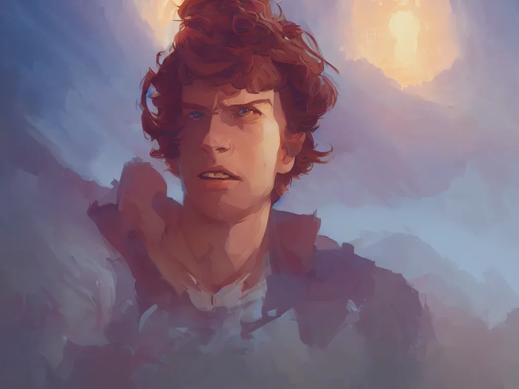 Image similar to hero world stranger things, behance hd by jesper ejsing, by rhads, makoto shinkai and lois van baarle, ilya kuvshinov, rossdraws global illumination, golden ratio, symmetrical beauty face