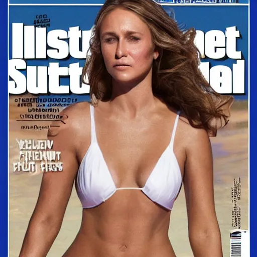 Image similar to vladimir putin on the cover of sports illustrated swimsuit edition, magazine cover, high definition