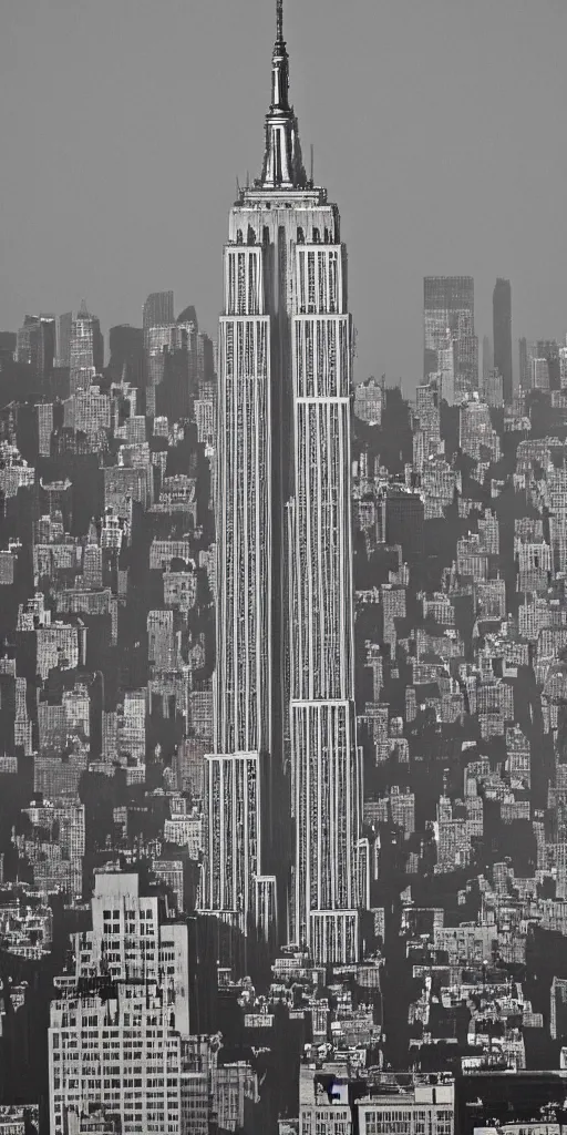 Image similar to empire state building after 100 years of decay