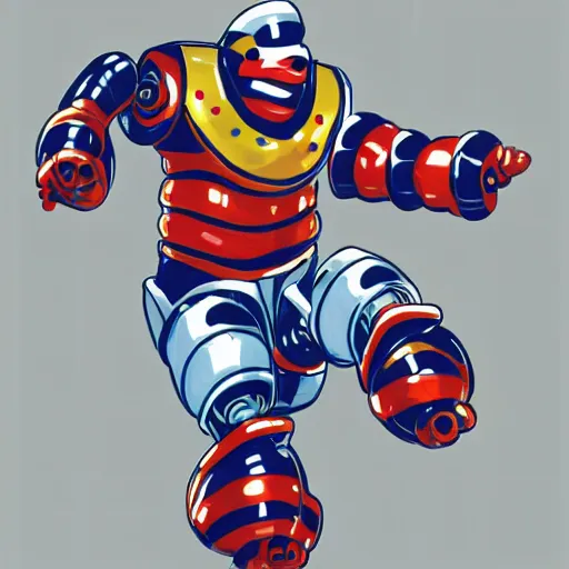 Image similar to concept art, the robot harlem globetrotters