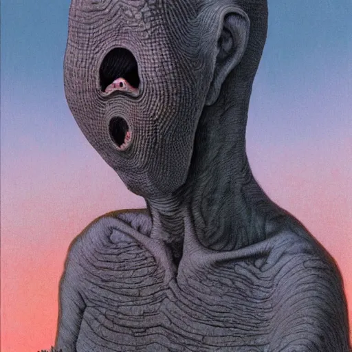 Prompt: squidward by wayne barlowe