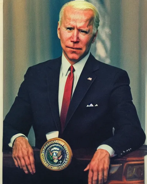 Image similar to a portrait of a 1 9 8 0 s kgb agent looking like joe biden