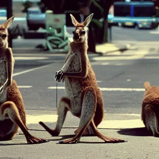 Image similar to sydney invaded by kangaroos in the future