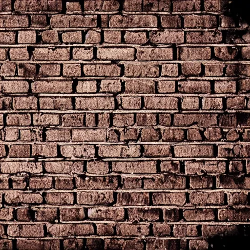 Image similar to super mario peeking behind a brick wall, gritty, dark, scary