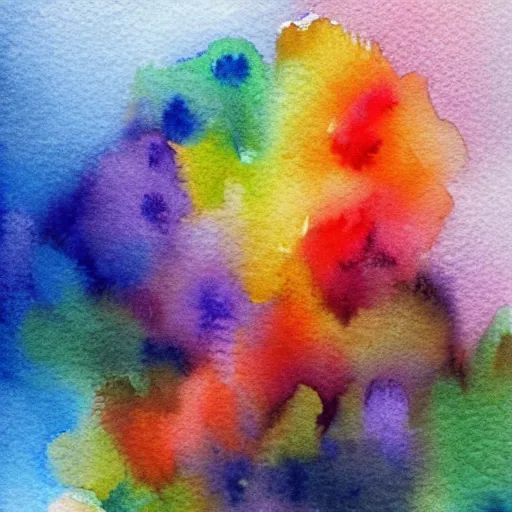 Image similar to rainbow impressionist in watercolor