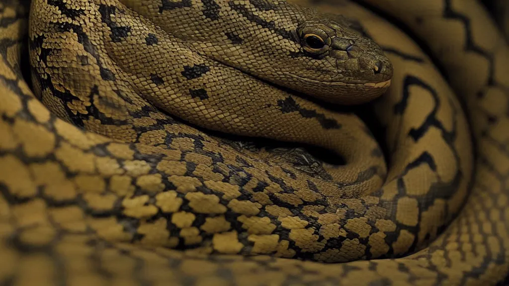 Image similar to snakes don't sleep, film still from the movie directed by Denis Villeneuve with art direction by Zdzisław Beksiński, close up, telephoto lens, shallow depth of field