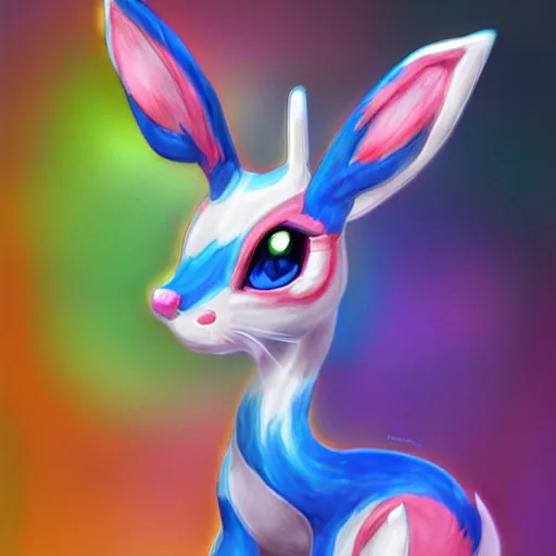 Image similar to sylveon, photo realistic, hyperrealistic, digital art