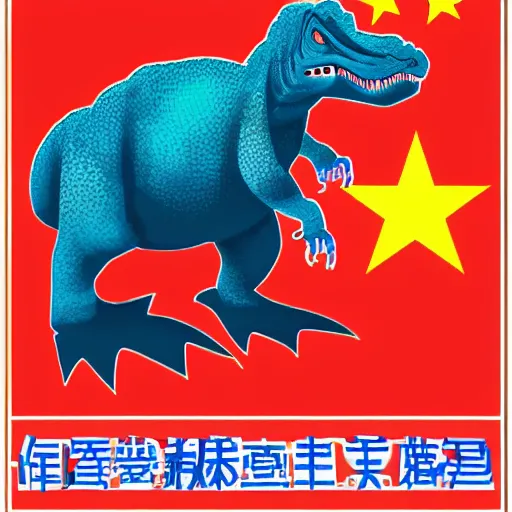 Image similar to communist dinosaur, china