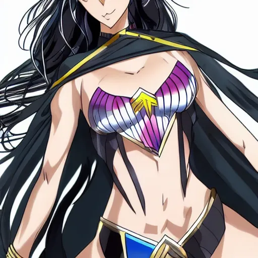 Image similar to gal gadot as an anime necromancer