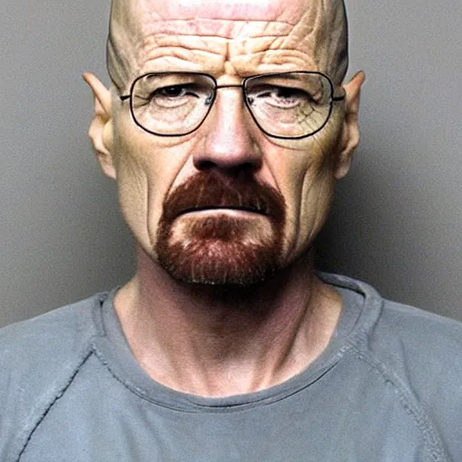 Image similar to Walter White methed out mugshot