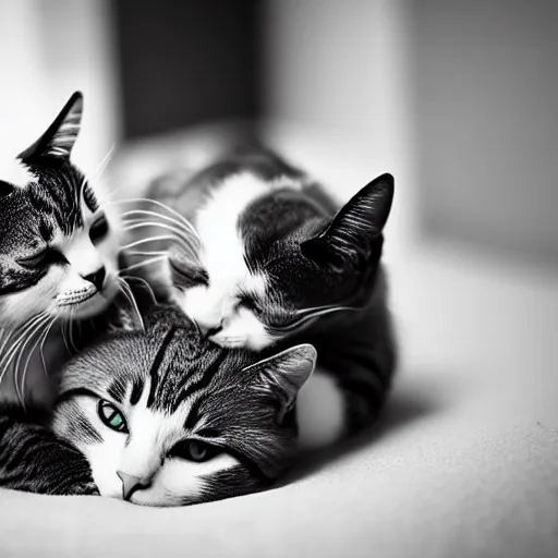 Image similar to two cats cuddling each other