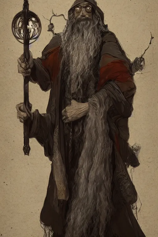 Prompt: the hermit from major arcana character concept art, digital painting, mixed media, trending on artstation and deviantart, epic composition, magnum opus, highly detailed, 8 k