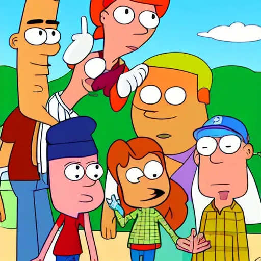 Image similar to phineas and ferb crossover family guy