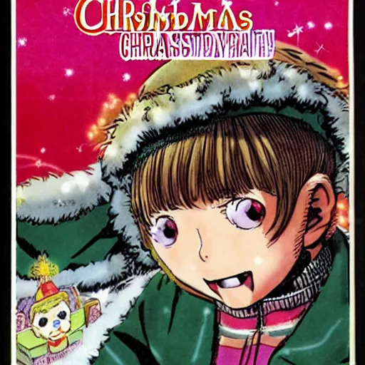 Prompt: a manga adaptation of A Christmas Story (1983)