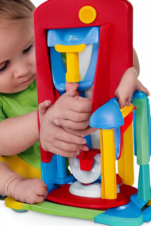 Prompt: fisher - price toy guillotine, guillotine, high detail product photo, 8 k