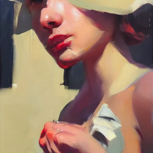 Prompt: greg manchess portrait of a very sad soup, medium shot, asymmetrical, profile picture, organic painting, sunny day, matte painting, bold shapes, hard edges, street art, trending on artstation, by huang guangjian and gil elvgren and sachin teng