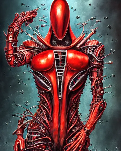 Image similar to fleshmetal cyborg ferrari, by antonio j. manzanedo, giger, alex grey, android jones, wayne barlowe, philippe druillet, raymond swanland, cyril rolando, josephine wall, harumi hironaka, trending on artstation