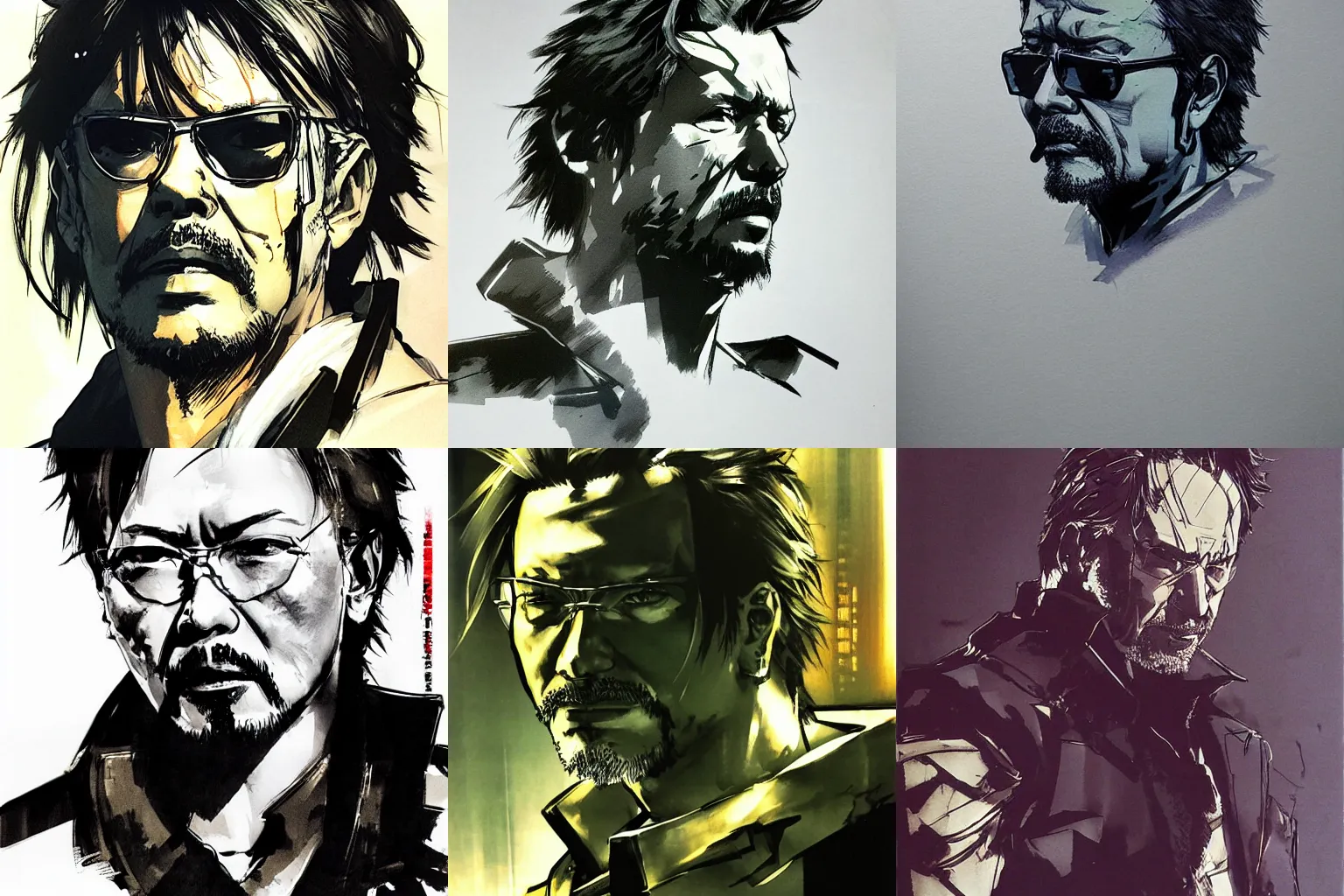 Prompt: yoji shinkawa portrait