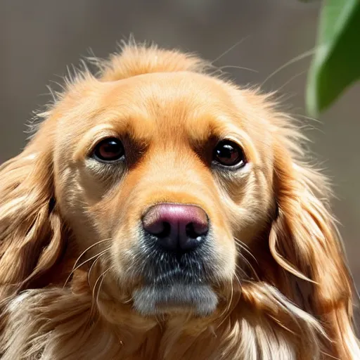 Prompt: spider with the face of a golden retriever