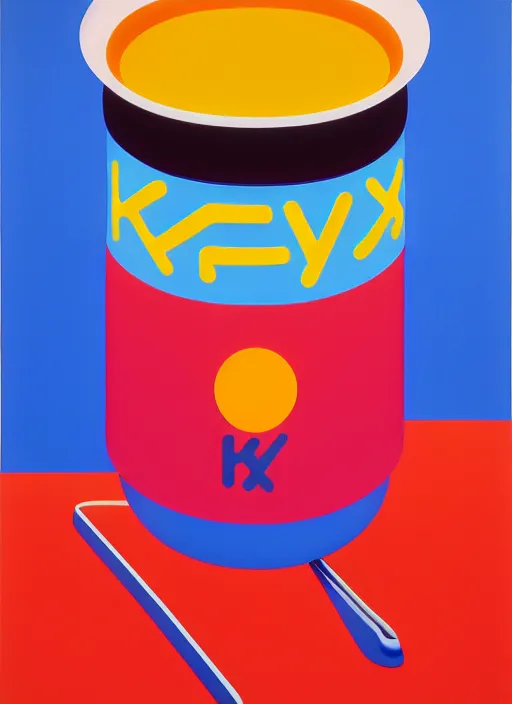 Image similar to hot soup by shusei nagaoka, kaws, david rudnick, airbrush on canvas, pastell colours, cell shaded, 8 k