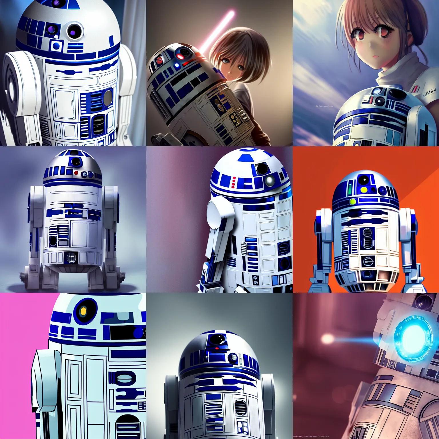 r 2 d 2 as an anime girl, masterpiece, trending on | Stable Diffusion ...