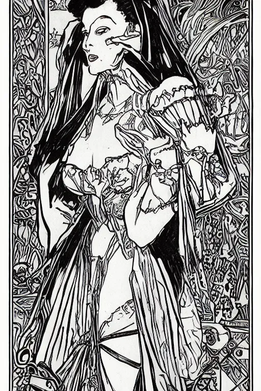 Image similar to the goblin queen by ambrose beardsley