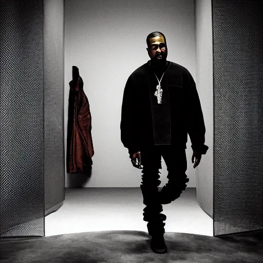 Prompt: kanye west in the backrooms