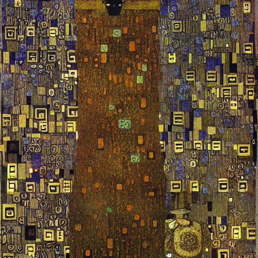 Prompt: district land in style of dark souls by Gustav Klimt