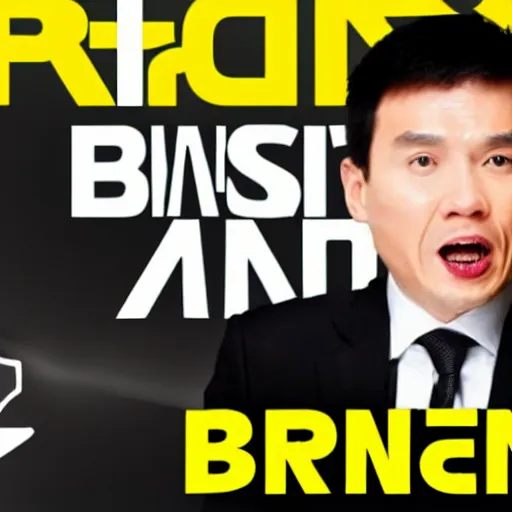 Prompt: ceo of binance changpeng zhao screaming while angry customers grab