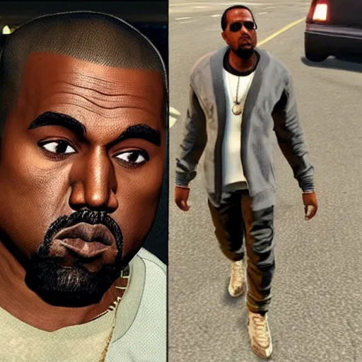 Prompt: “Kanye in GTA V”