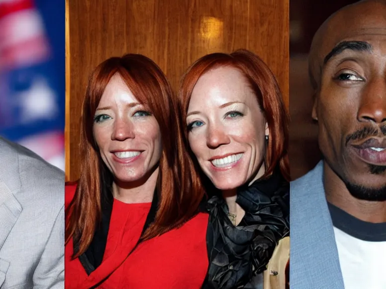 Prompt: Jen Psaki and Tupac Shakur high on LEAN