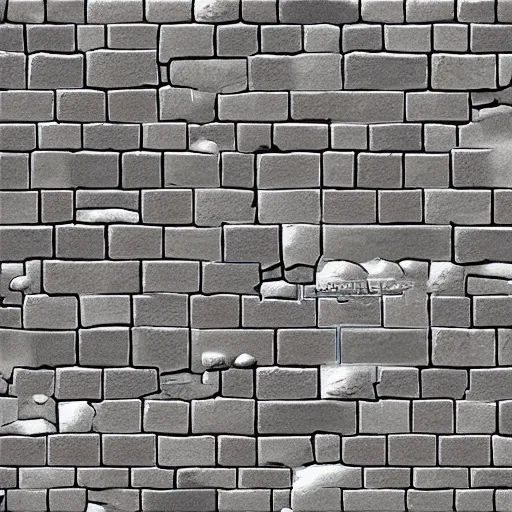 Image similar to digital hand painted dungeon gray brick tile textures, digital art, fantasy, behance, pinterest, deviantart, artstation, design, rpg, detailed, digital art, incredible, digital painting