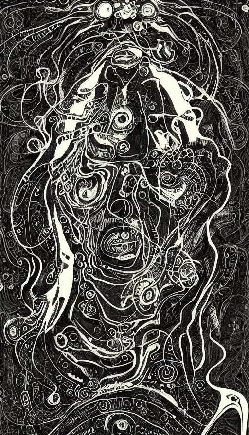 Image similar to portrait of a digital shaman, by h. p. lovecraft