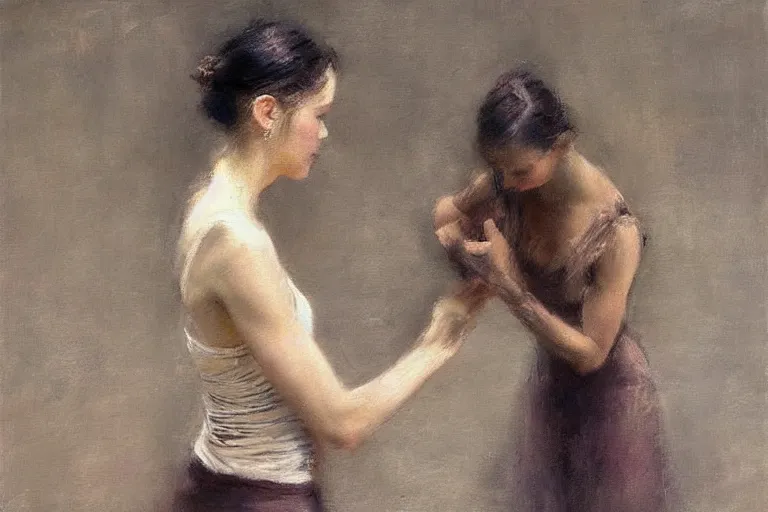 Image similar to “ ballerina painting by ron hicks ”