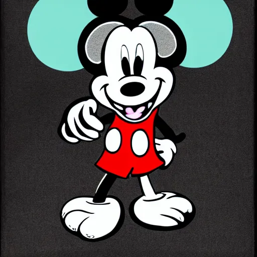 Prompt: zombie mickey mouse