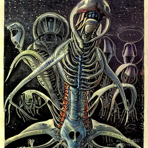 Image similar to alien by viktor vasnetsov