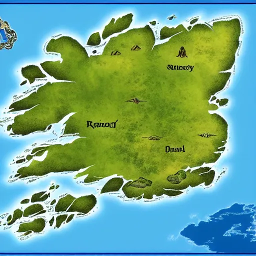 Image similar to fantasy map of ireland