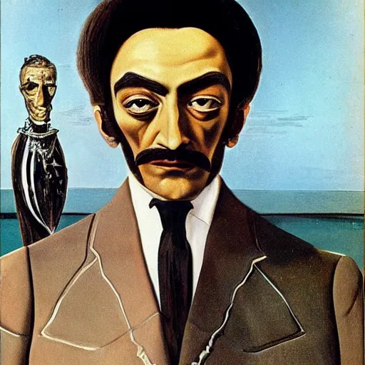 Prompt: antonio margheriti, portrait by salvador dali, highly detailed, in the style of dishonored