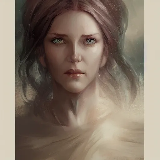 Image similar to a detailed matte head - on portrait painting of an middle - aged half - tiefling noblewoman with golden eyes and short well kept hair, by charlie bowater, lise deharme, wlop, tending on arstation, dungeons and dragon, dnd, pathfinder, fanart, oil on canvas