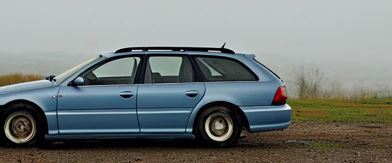 Image similar to Rusty Wrecked Denim Blue Audi A4 B6 Avant (2002), created by Barclay Shaw