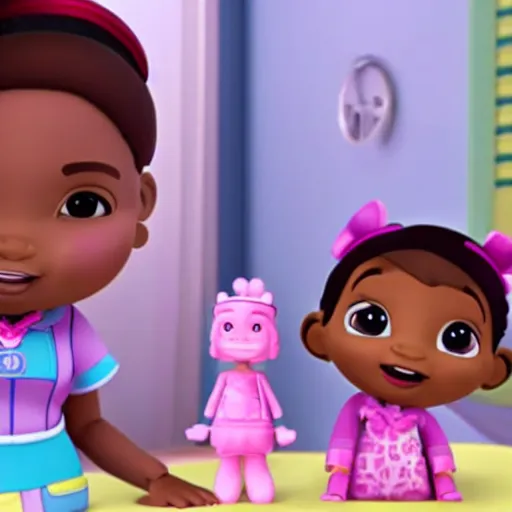 Image similar to doc mcstuffins fixing a toy