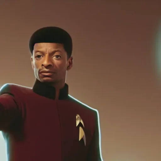 Image similar to a still of 2 1 savage as captain picard in star trek the next generation, 8 k