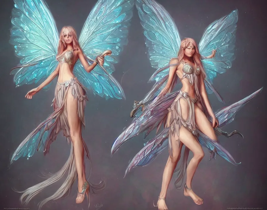 Prompt: fairy angels, artstation, concept art, extremely detailed!!!