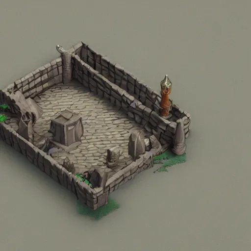 Prompt: d & d miniature 3 d render, high quality, high detail